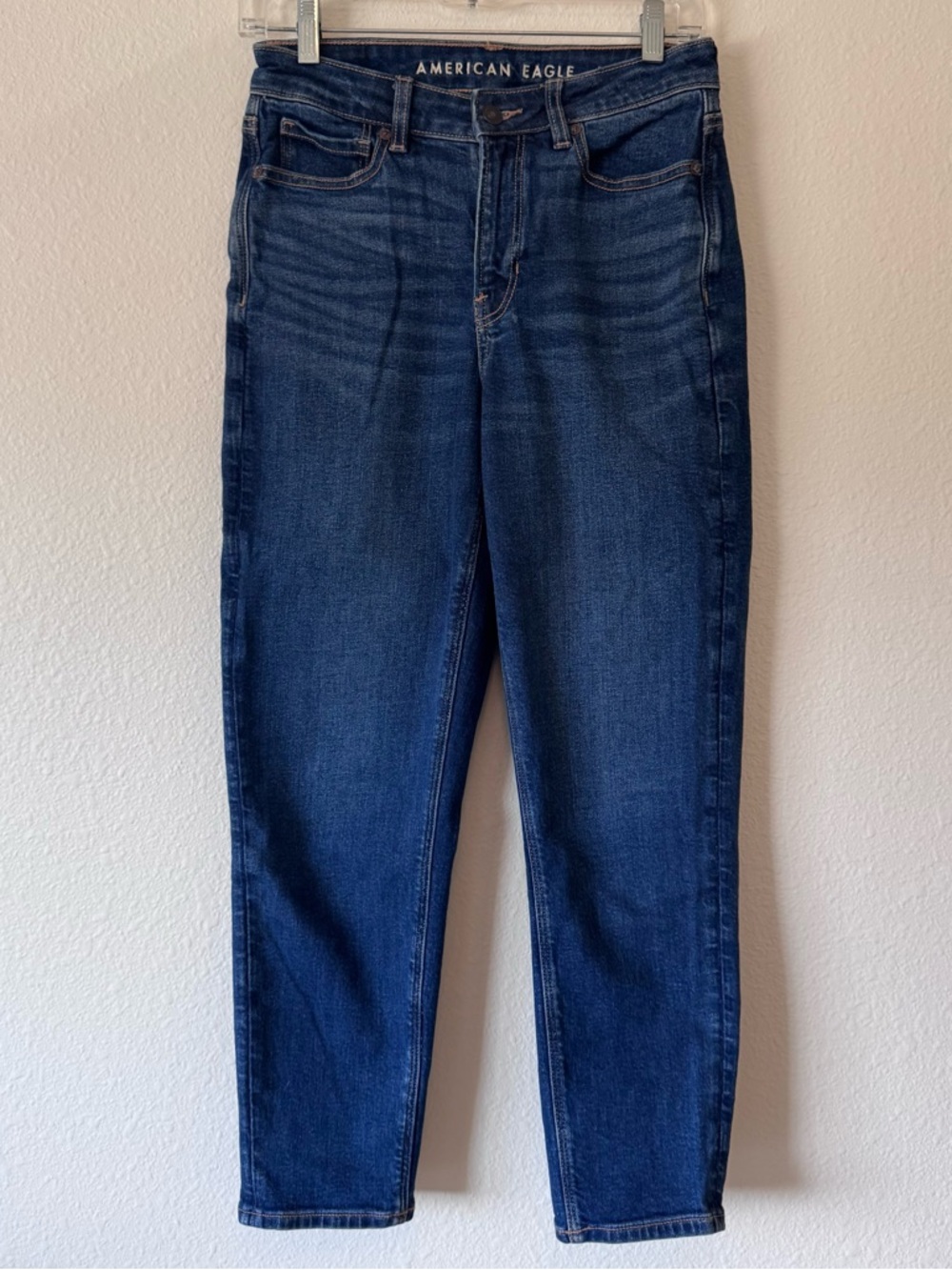 American Eagle Outfitters Dark Blue High-Rise Slim Jeans